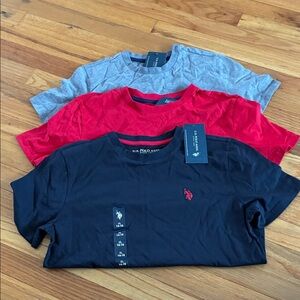 Boys U.S. Polo Assn. Short Sleeve Crew Neck Tees - Black, Red, Gray
